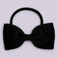 Black bowtie school hair bow bobble