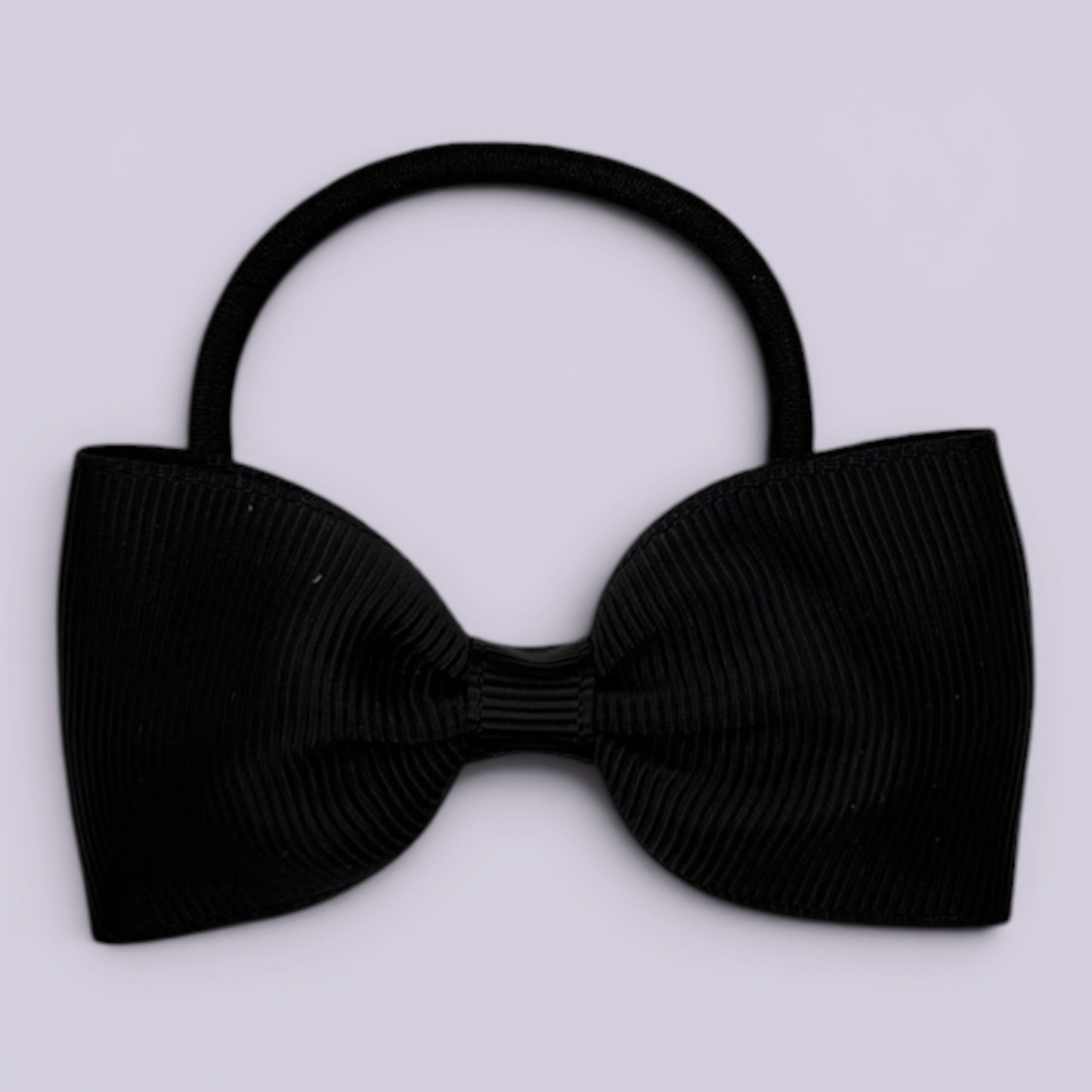 Black bowtie school hair bow bobble