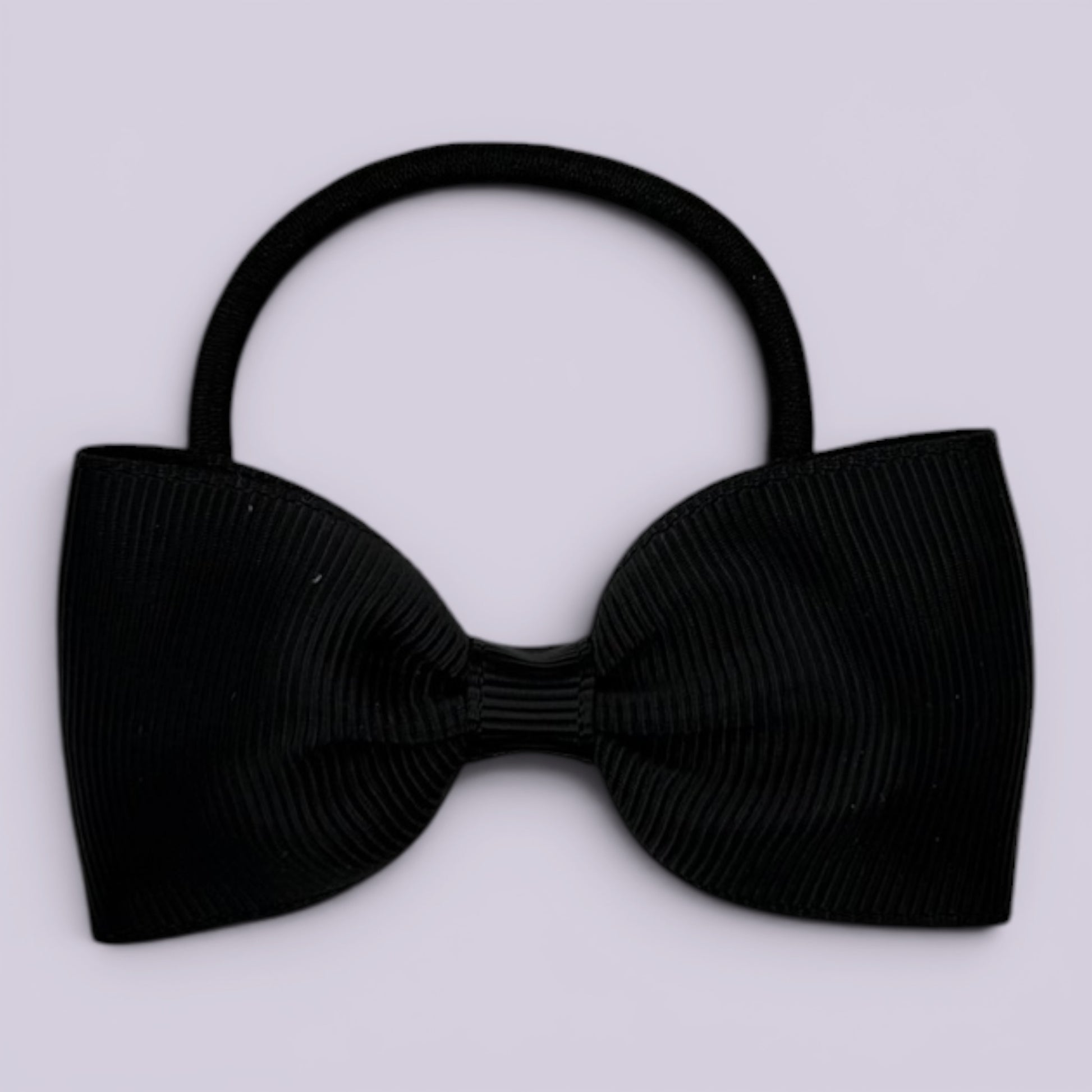 Black bowtie school hair bow bobble
