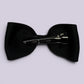 Black bowtie bow clip on card