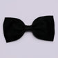 Black bowtie school hair bow clip