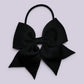 Black four tailed school hair bow bobble