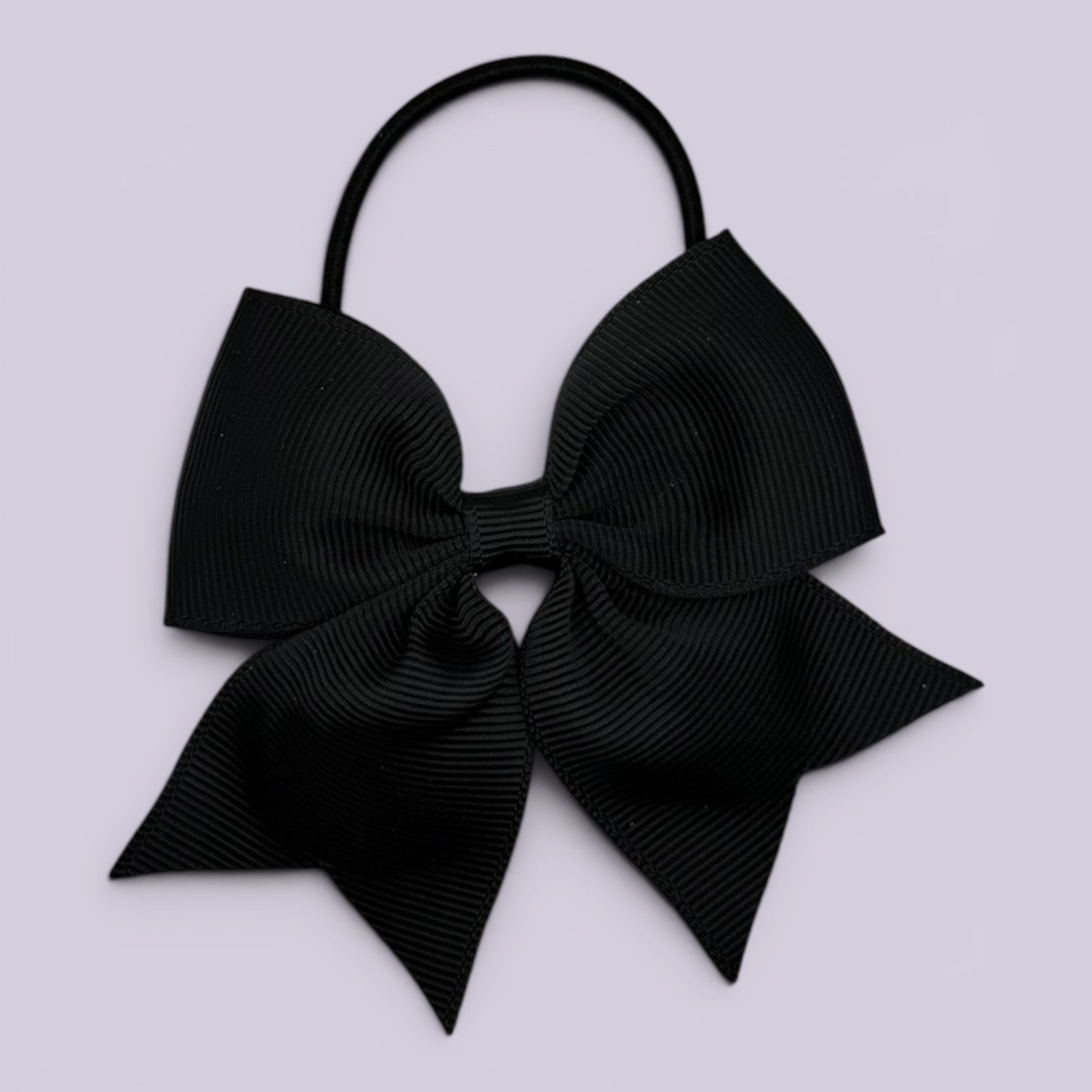 Black four tailed school hair bow bobble
