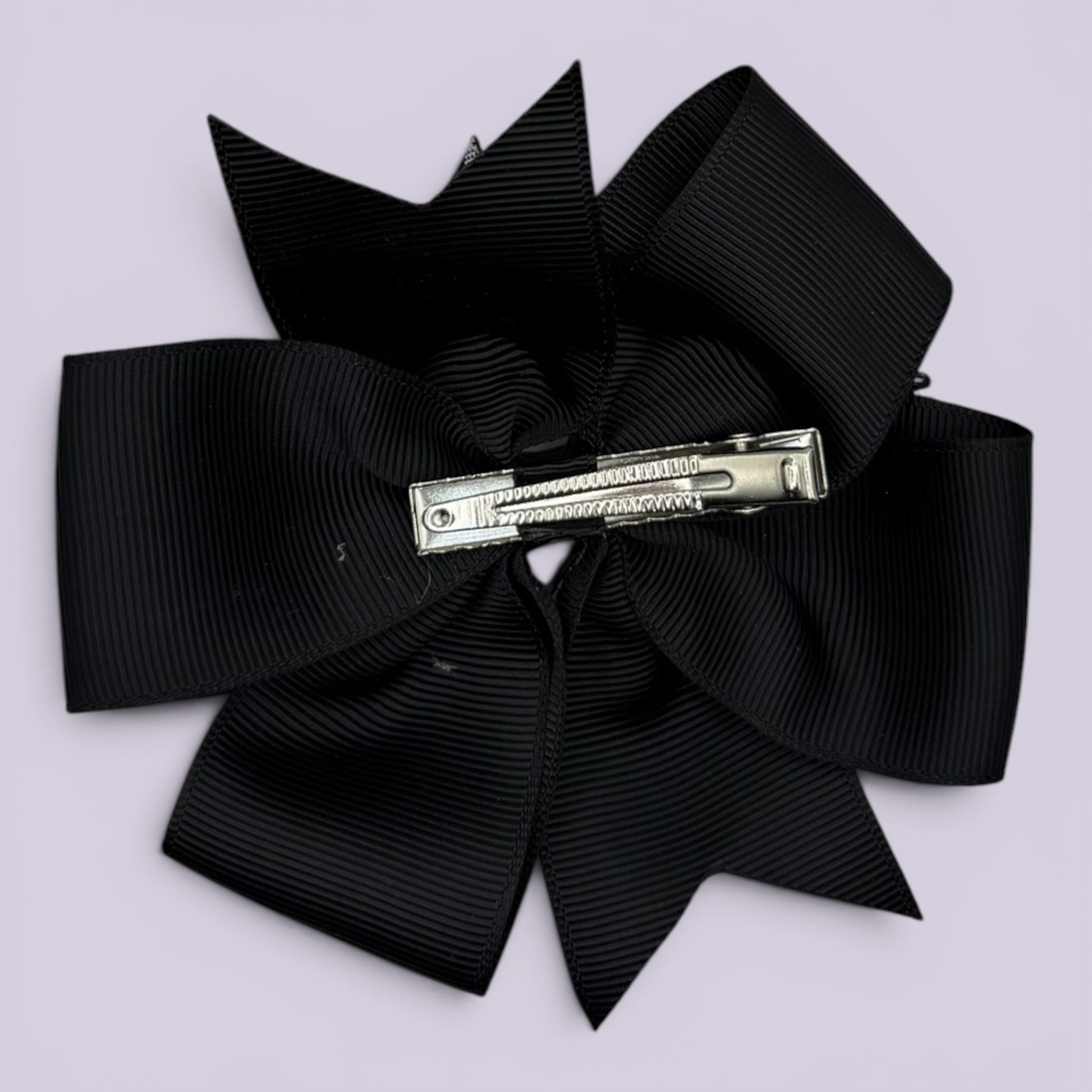 Black gingham bow clip on card