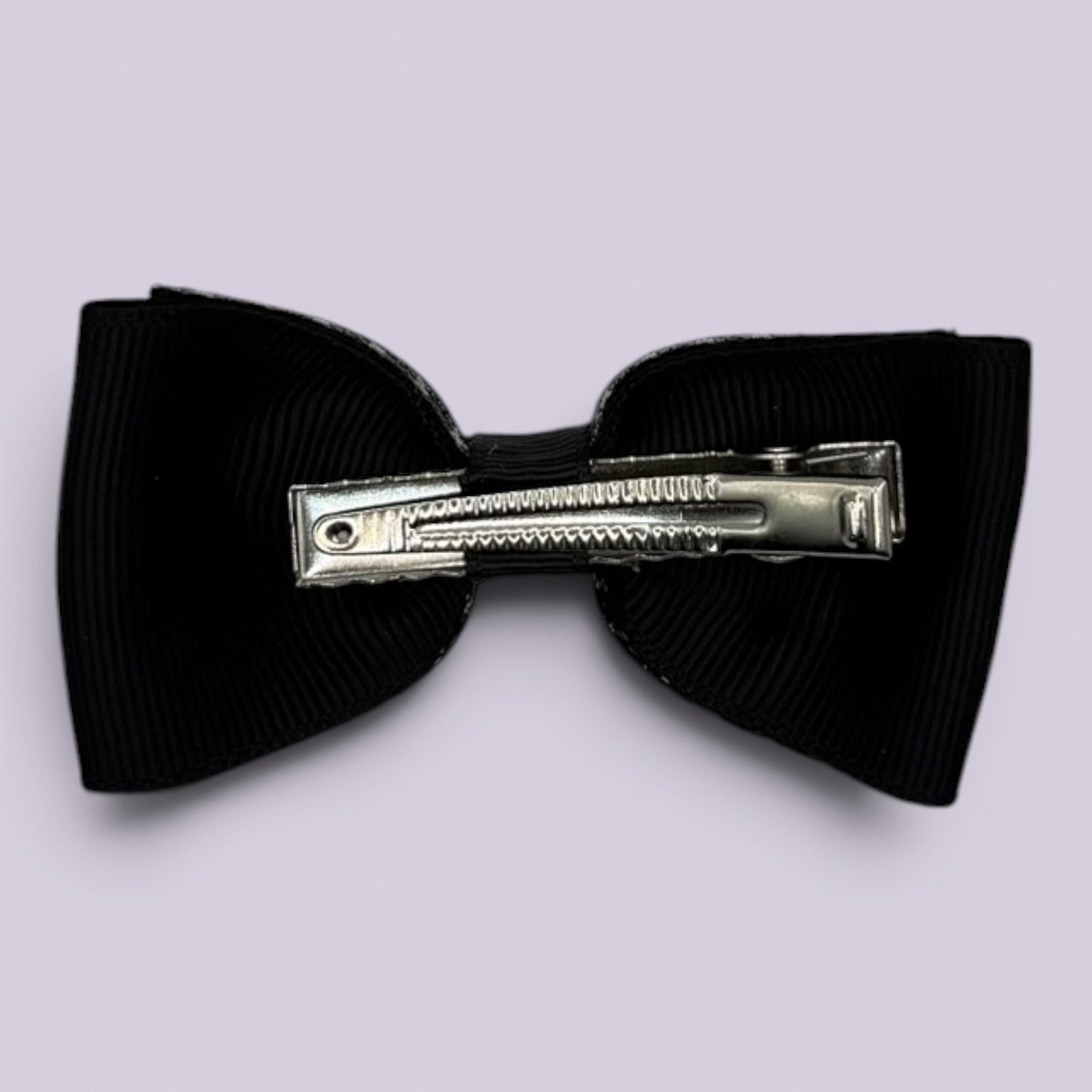Black gingham bowtie bow clip on card