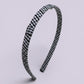 Black gingham school hair headband
