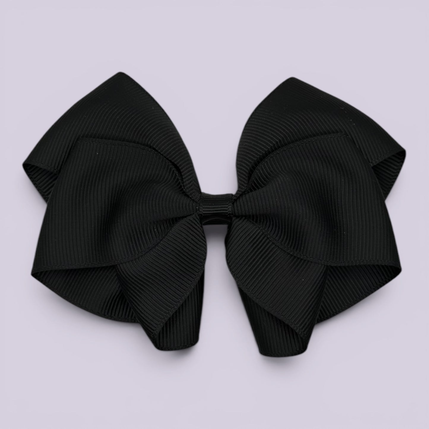 Black school hair bow clip