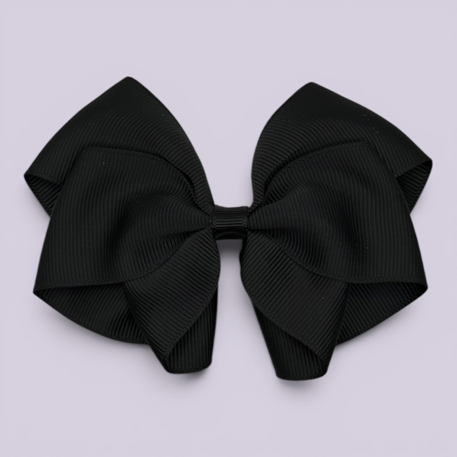 Black school hair bow clip