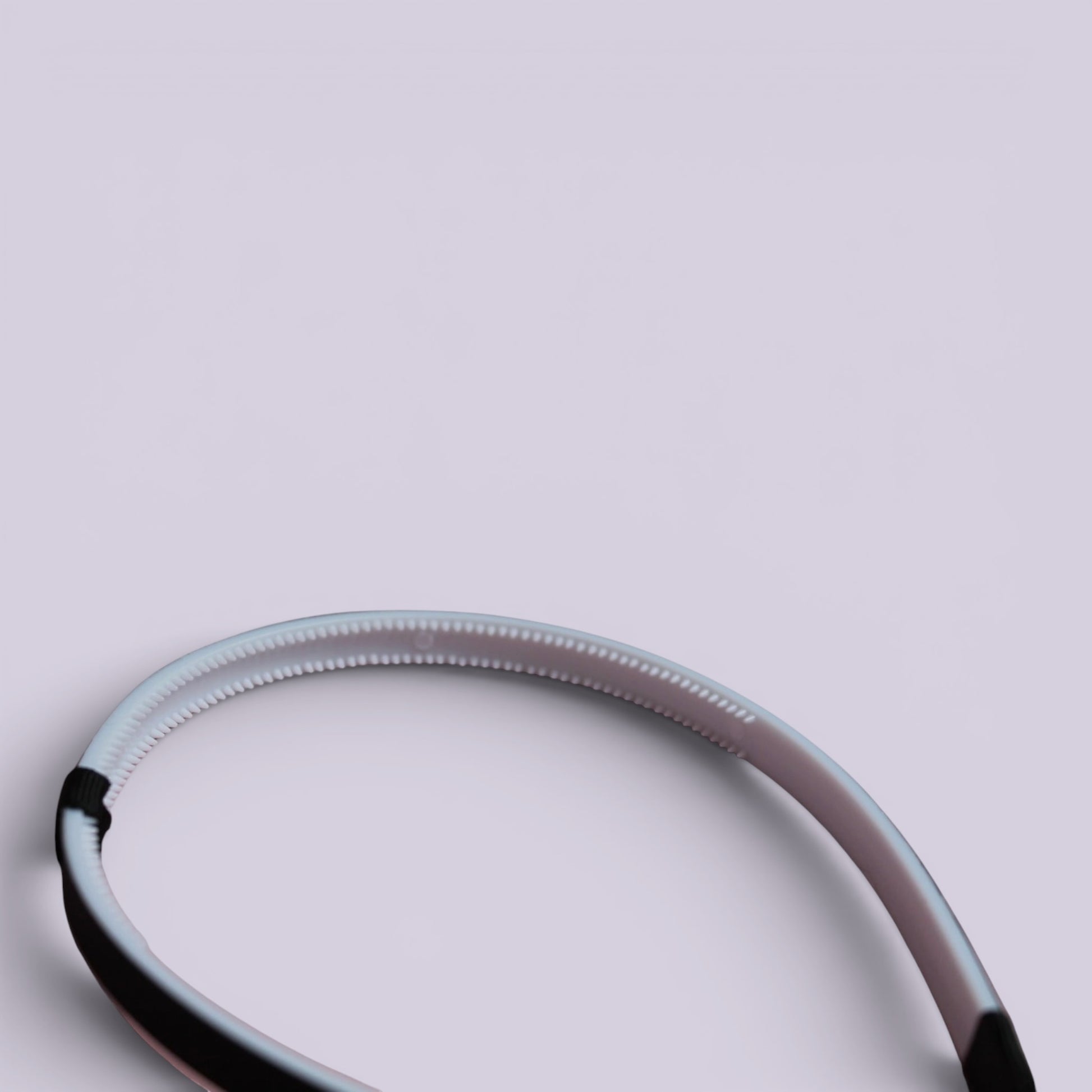 Black headband close up