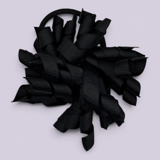 Black korker school hair bow bobble