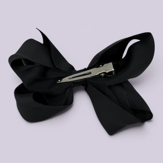 Black large bow clip on card