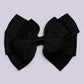 Black pinwheel school hair bow clip
