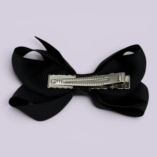 Black small bow clip on card