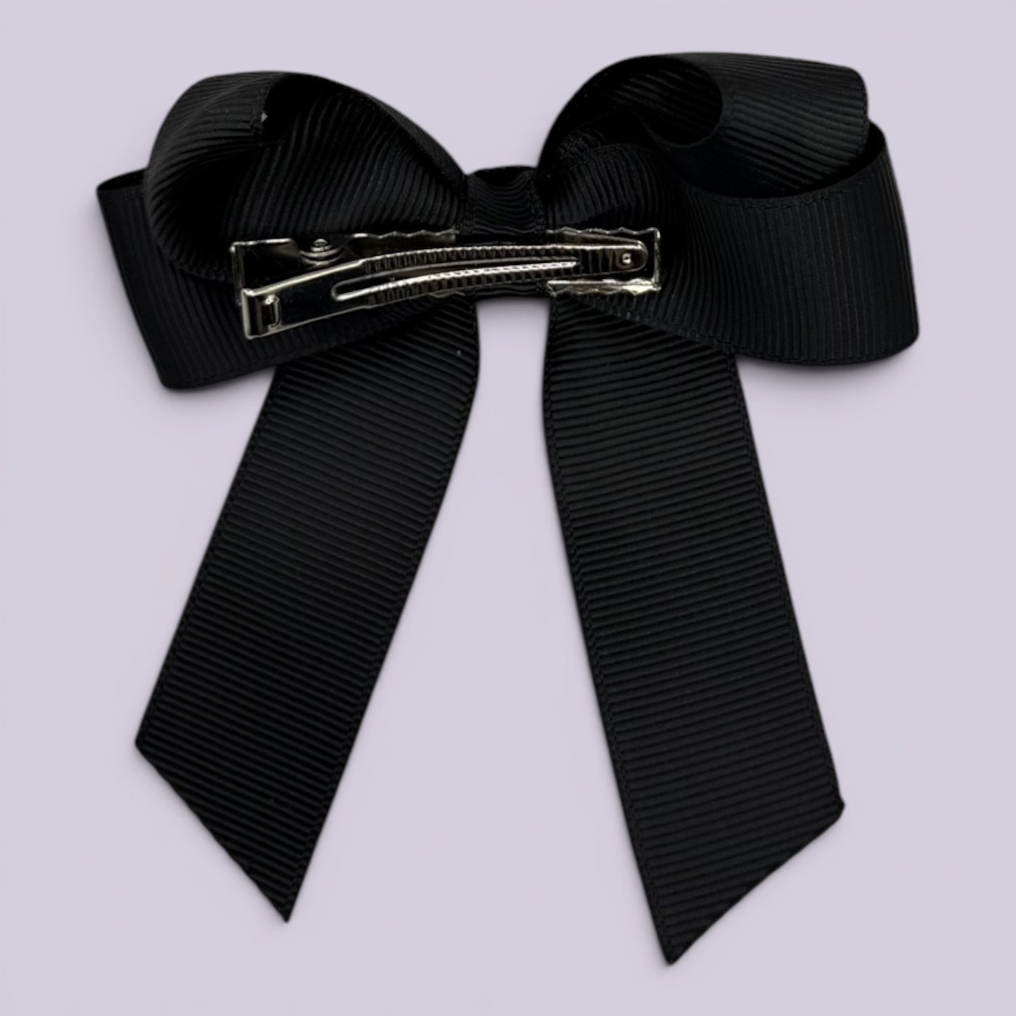 Black tailed bow clip on card