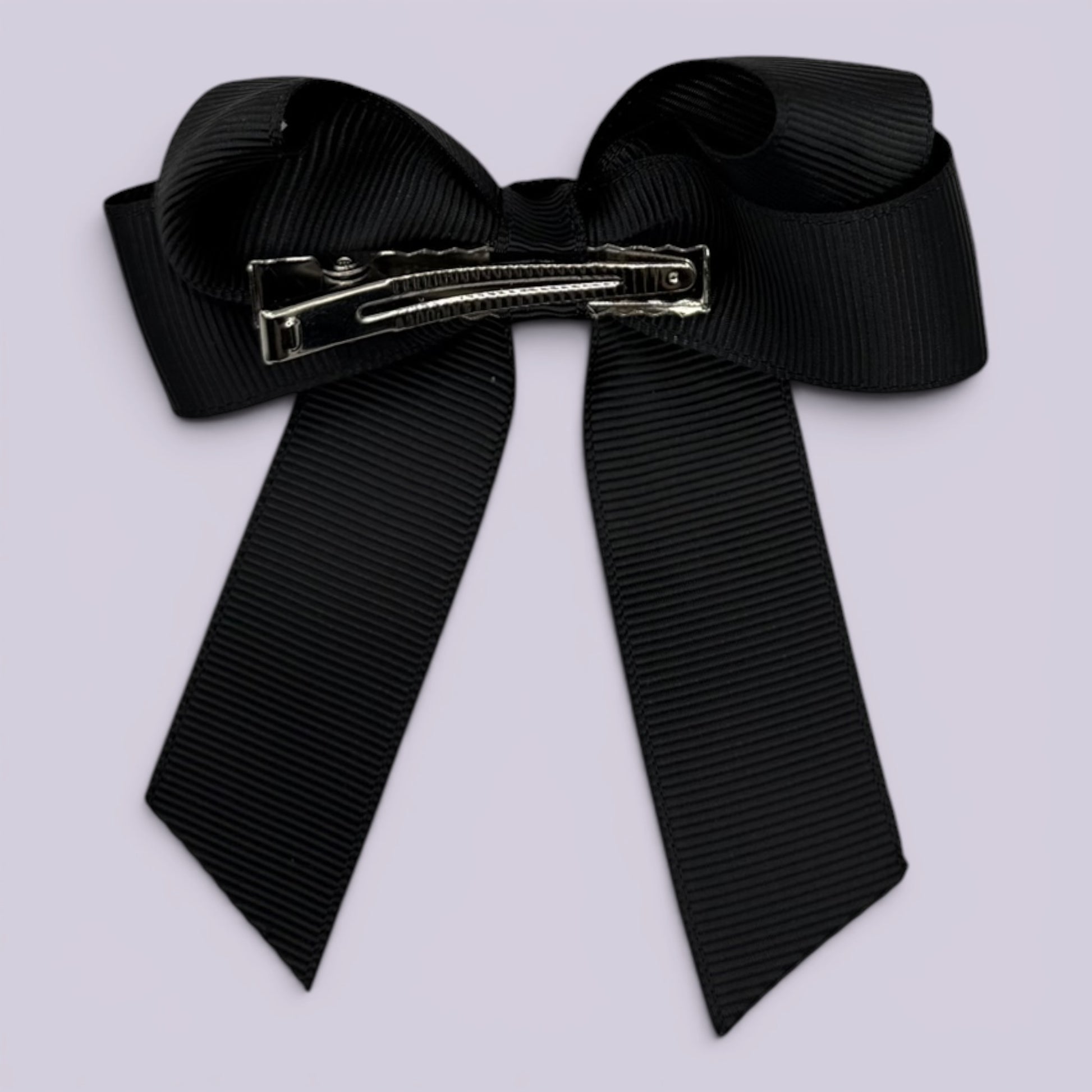 Black tailed bow clip on card