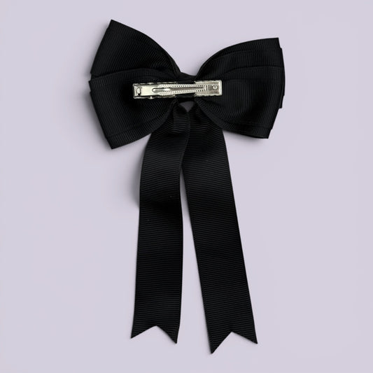 Black tailed bow clip on card
