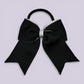 Black and white tailed school hair bow bobble