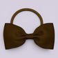 Brown bowtie school hair bow bobble