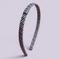 Brown gingham school hair headband