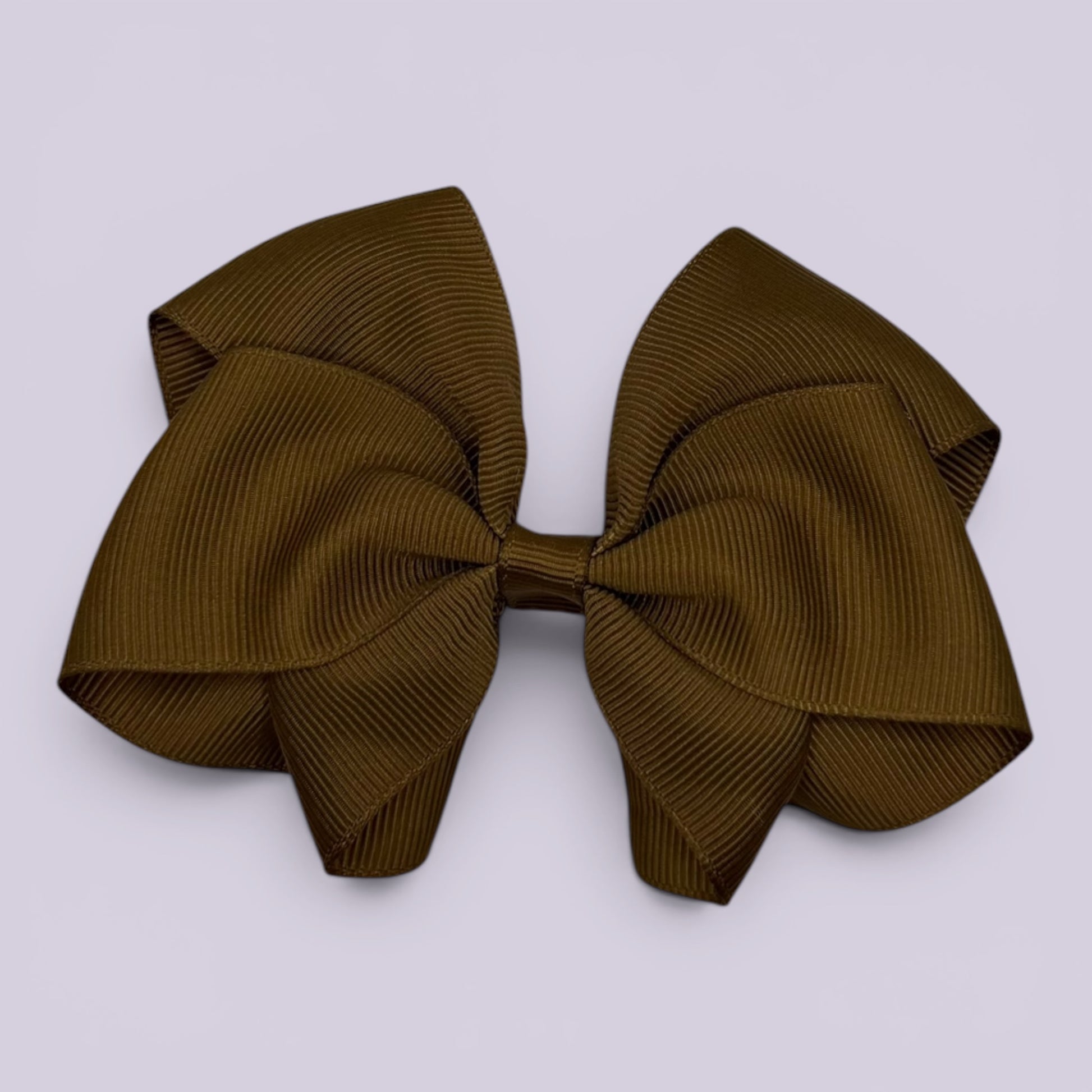 Brown school hair bow clip