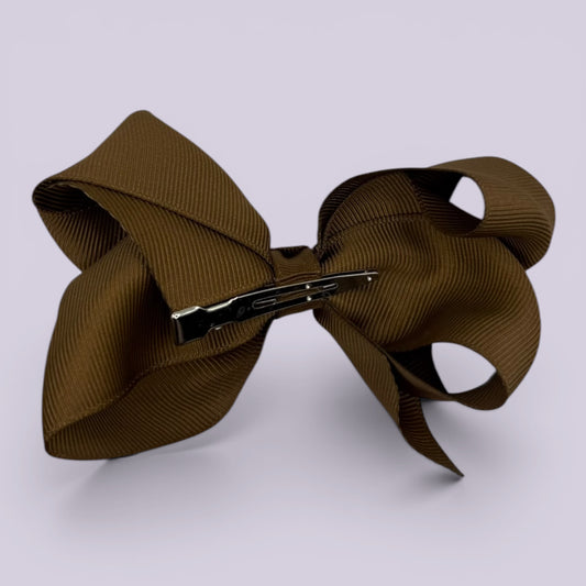 Brown large bow clip on card