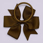 Brown pinwheel bow bobble on card