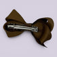 Brown small bow clip on card