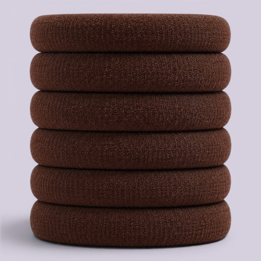 Brown soft non damage school hair bobbles