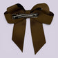 Brown tailed bow clip on card