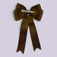 Brown tailed bow clip on card