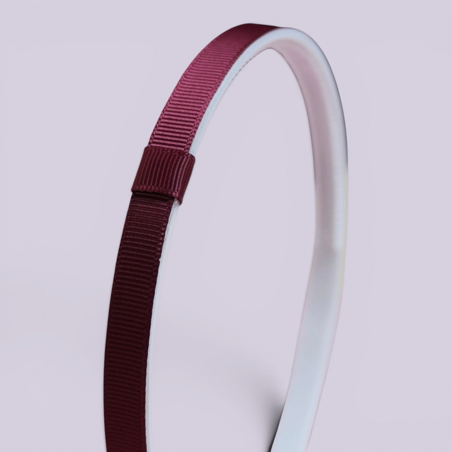 Burgundy maroon headband side view