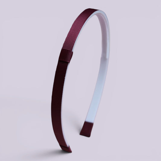 Burgundy maroon school hair headband