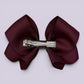 Burgundy maroon bow clip