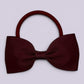 Burgundy maroon bowtie school hair bow bobble