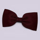 Burgundy maroon bowtie school hair bow clip