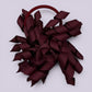 Burgundy maroon korker school hair bow bobble