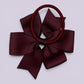Burgundy maroon pinwheel bow bobble on card