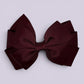 Burgundy maroon pinwheel school hair bow clip