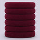 Burgundy soft non damage school hair ties