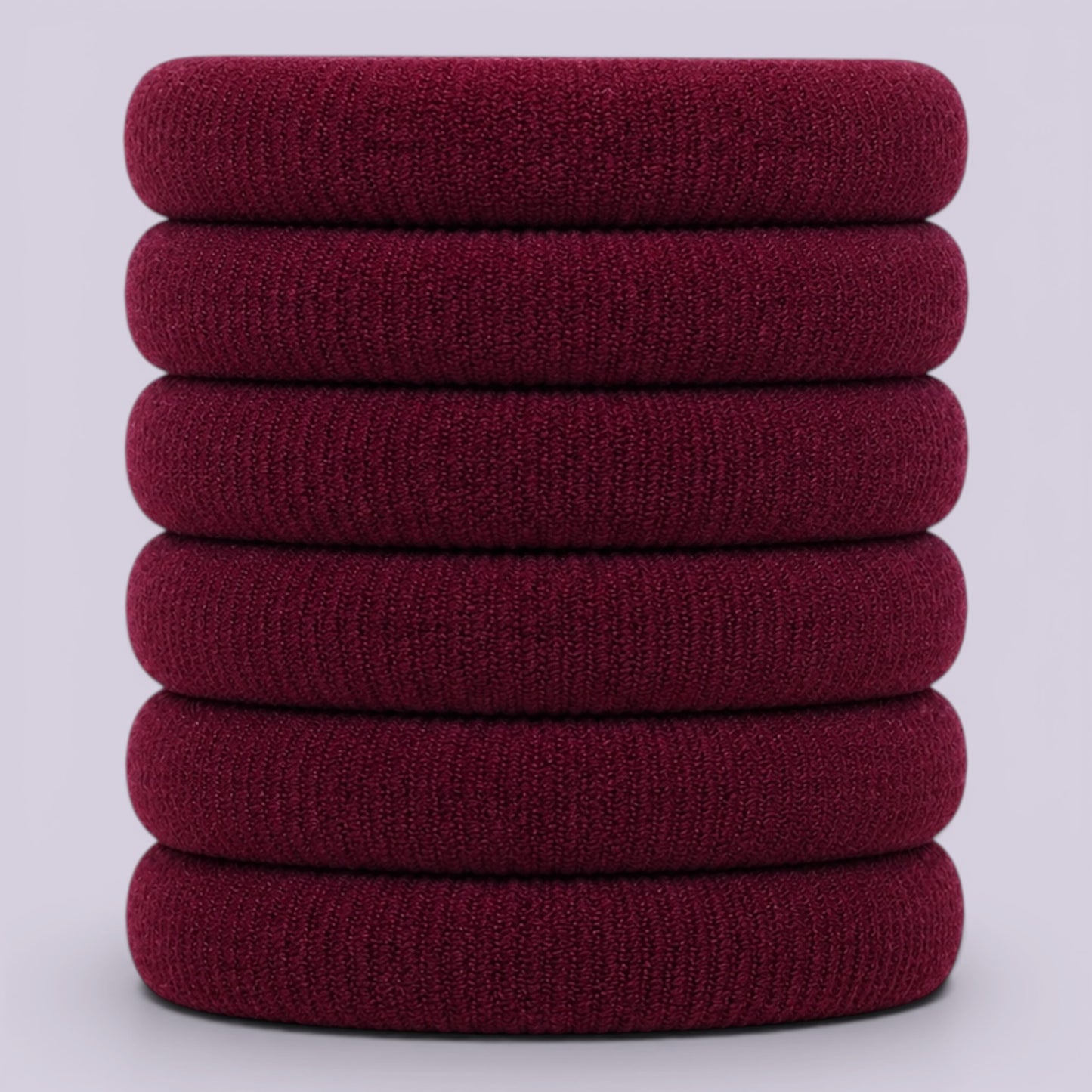 Burgundy soft non damage school hair ties
