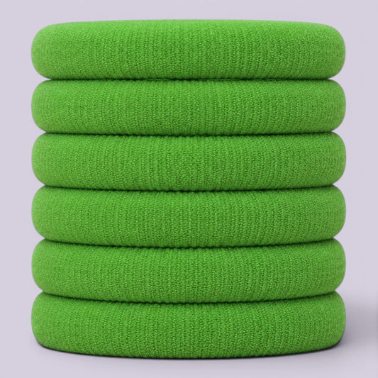 Emerald green soft non damage school hair bobbles