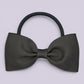 Grey bowtie school hair bow bobble