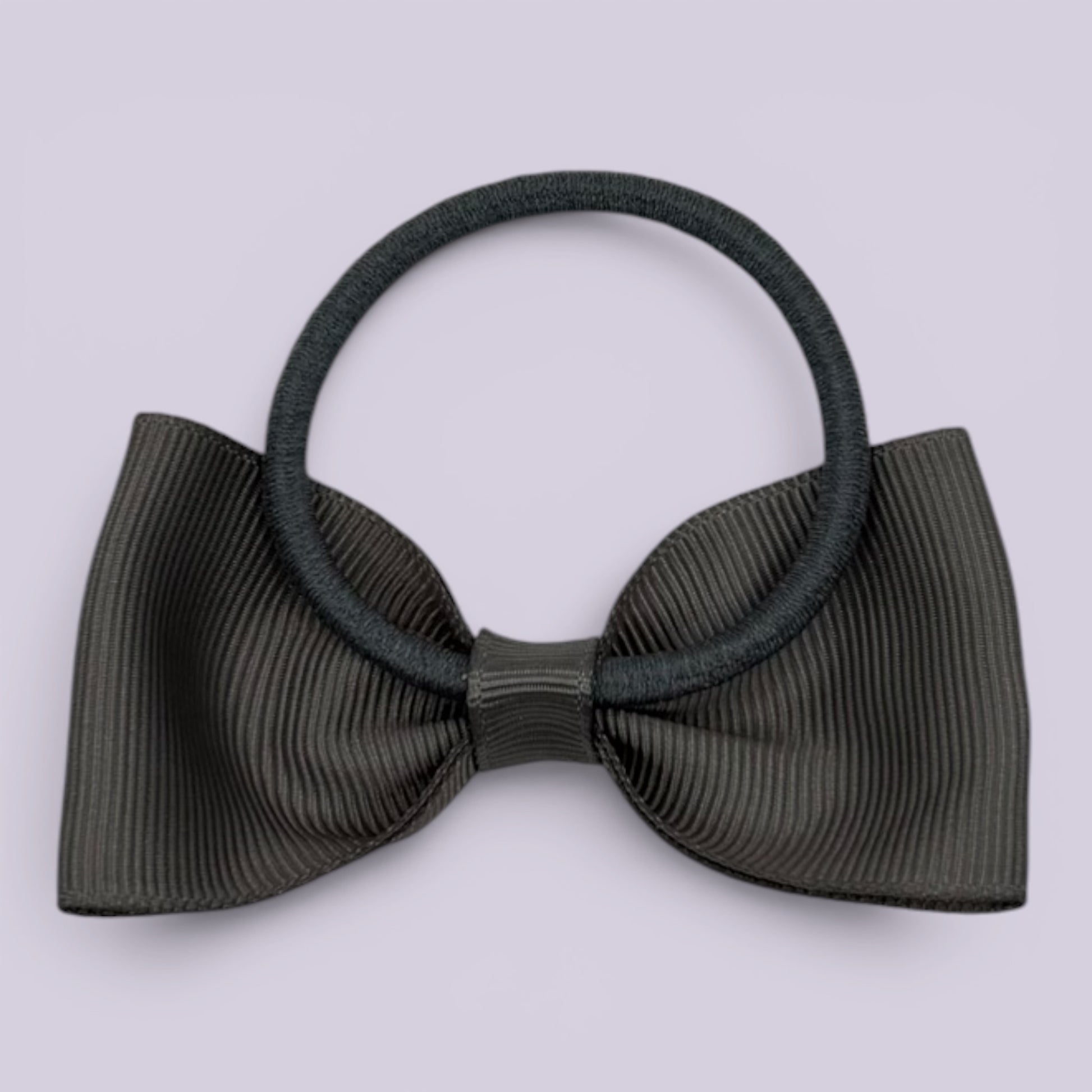Grey bowtie bow bobble on card