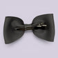 Grey bowtie bow clip on card