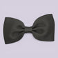 Grey bowtie school hair bow clip