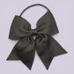 Grey four tailed school hair bow bobble