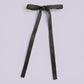 Grey large tailed school hair bow clip