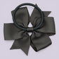 Grey pinwheel bow bobble on card