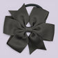 Grey pinwheel school hair bow bobble
