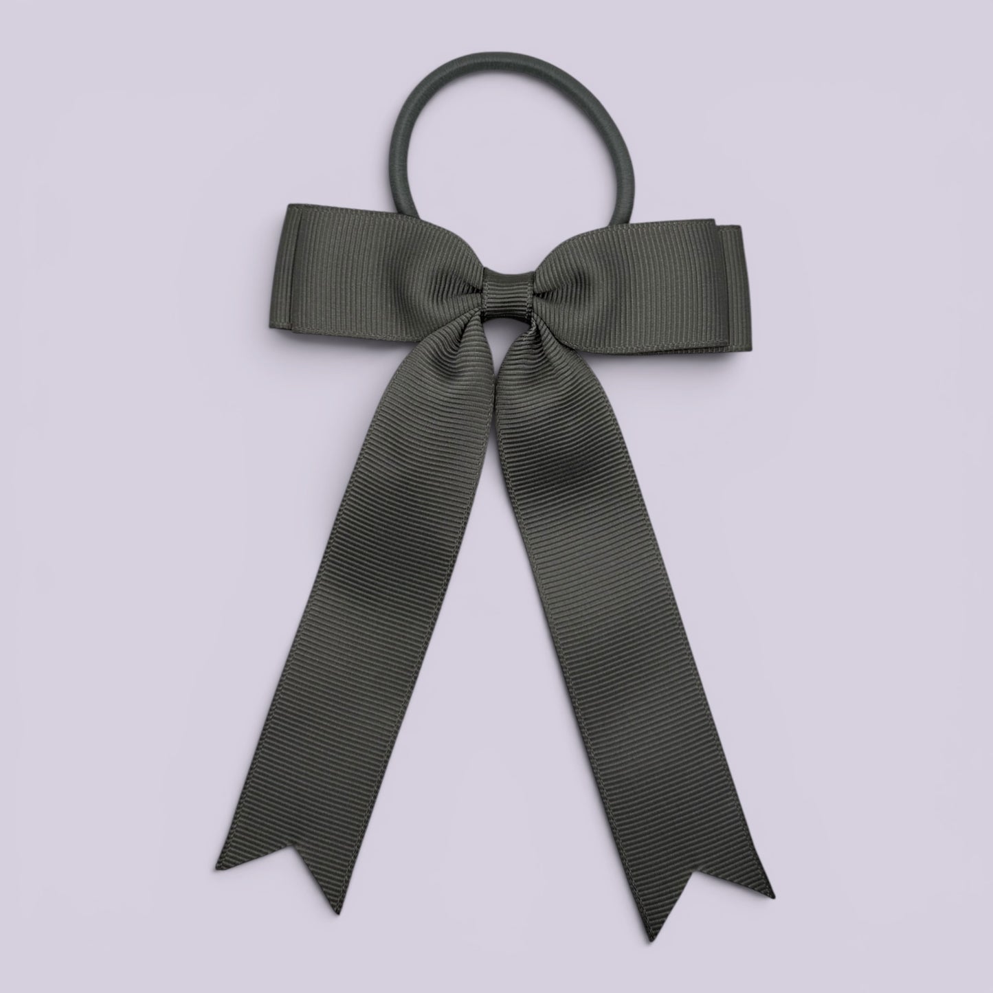 Grey tailed school hair bow bobble
